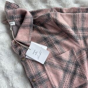 Pink and Gray Plaid Jacket